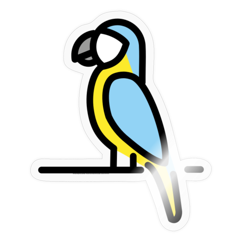 Macaw Moji Sticker - Emoji.Express - transparent glossy