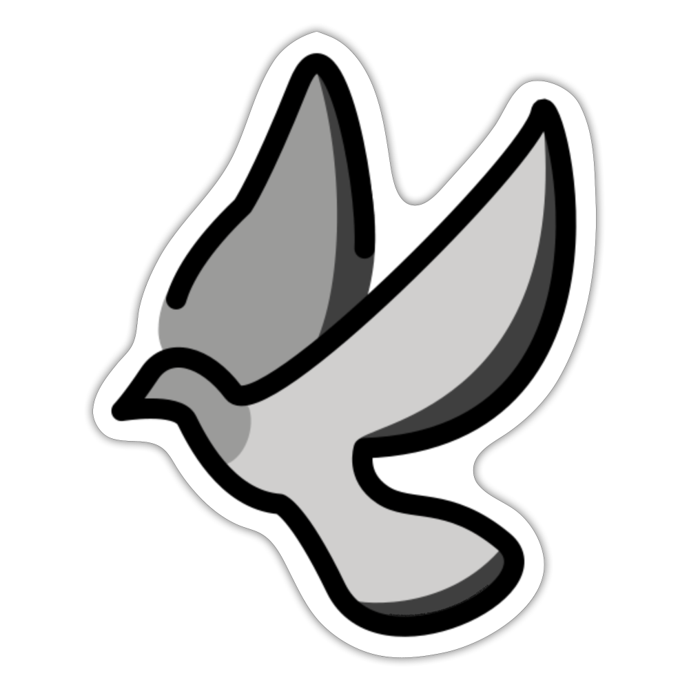 Pigeon Moji Sticker - Emoji.Express - white matte