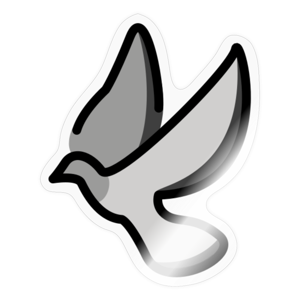 Pigeon Moji Sticker - Emoji.Express - transparent glossy