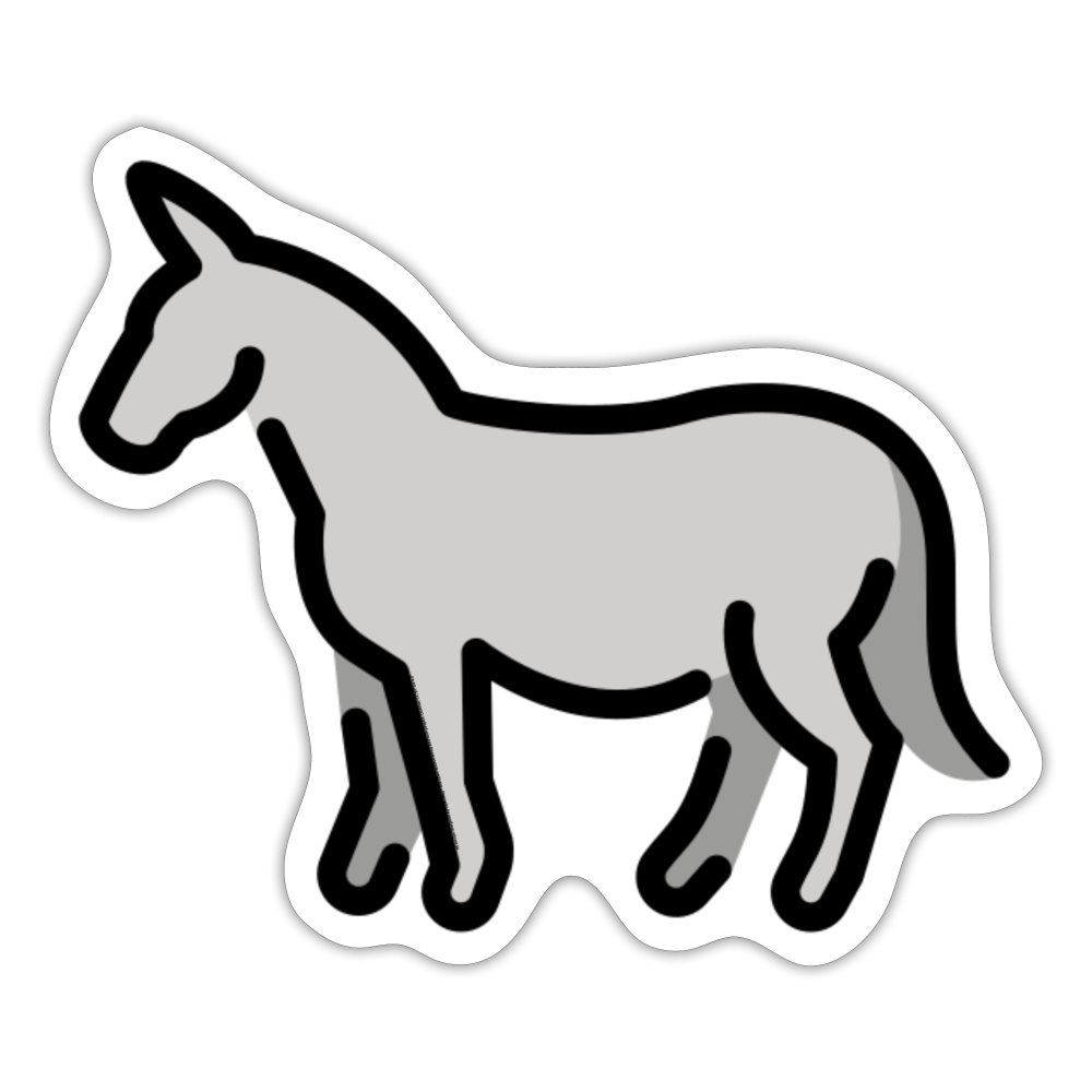 Donkey Moji Sticker - Emoji.Express - white matte