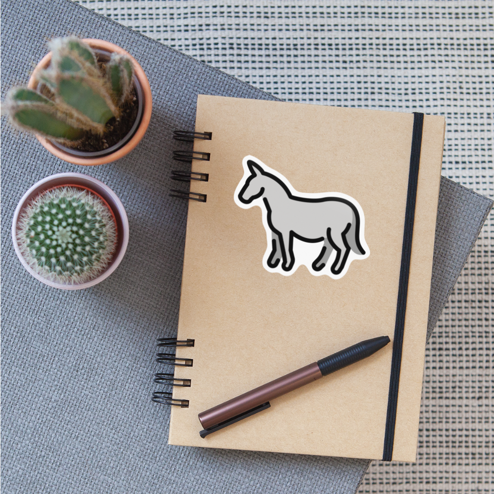 Donkey Moji Sticker - Emoji.Express - white glossy