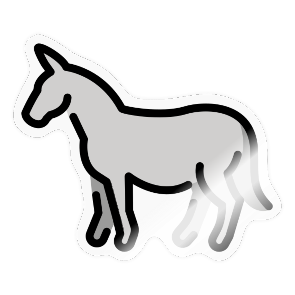 Donkey Moji Sticker - Emoji.Express - transparent glossy