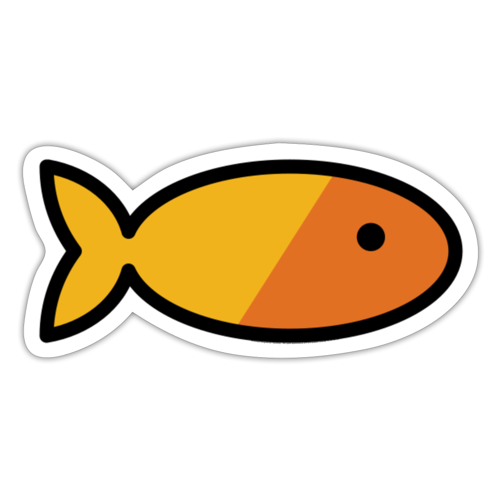 Goldfish Moji Sticker - Emoji.Express - white matte