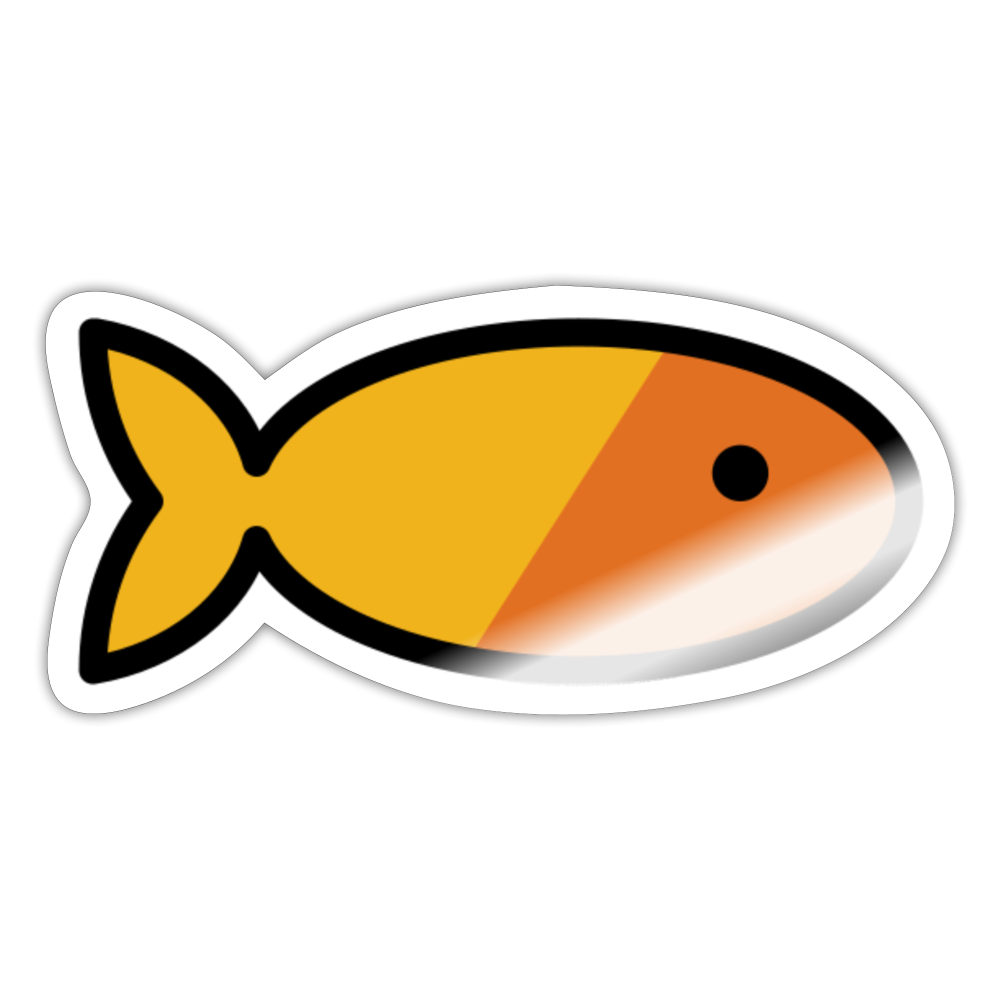 Goldfish Moji Sticker - Emoji.Express - white glossy