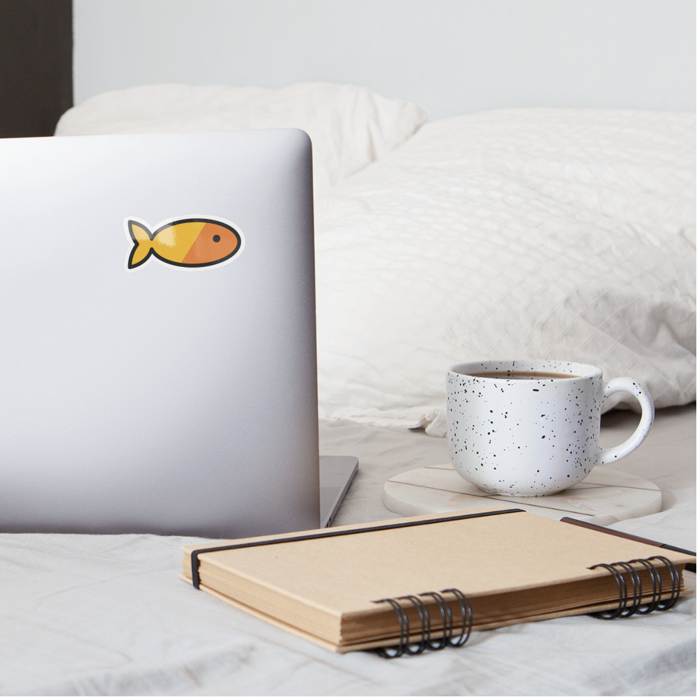 Goldfish Moji Sticker - Emoji.Express - white glossy