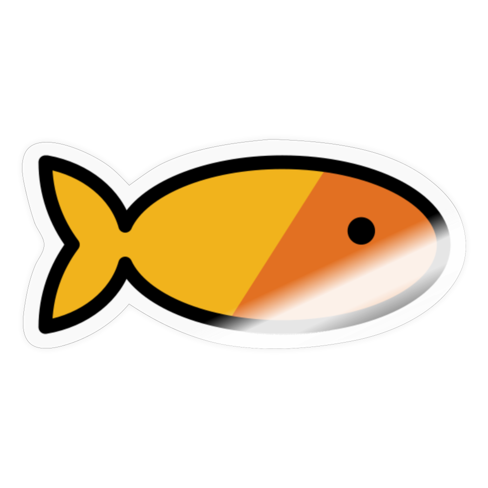 Goldfish Moji Sticker - Emoji.Express - transparent glossy