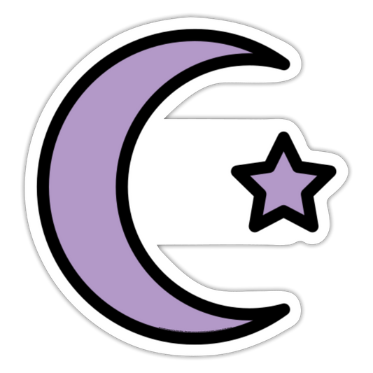 Star and Crescent Moji Sticker - Emoji.Express - white matte