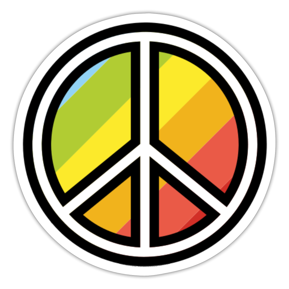 Peace Symbol Moji Sticker - Emoji.Express - white matte