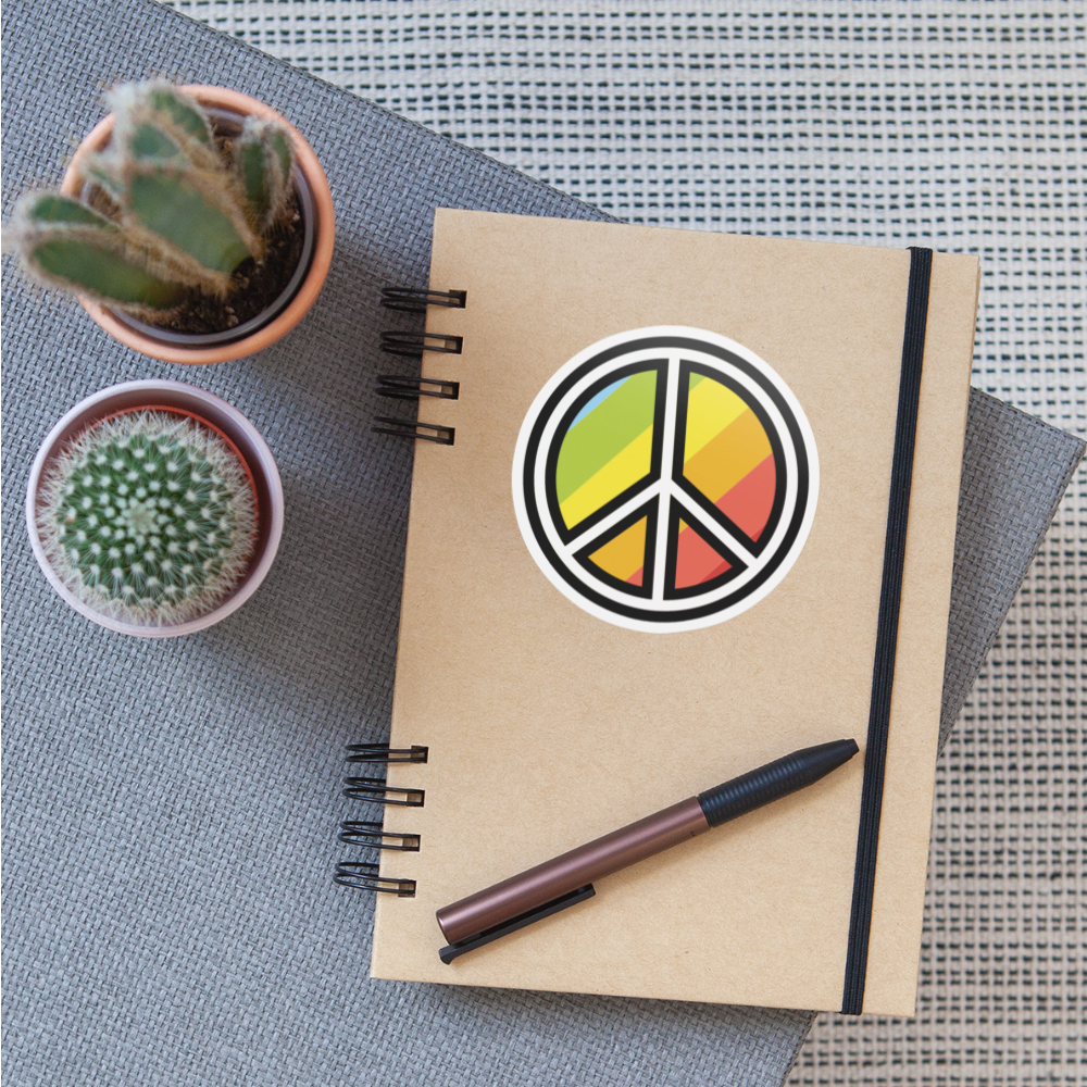 Peace Symbol Moji Sticker - Emoji.Express - white matte