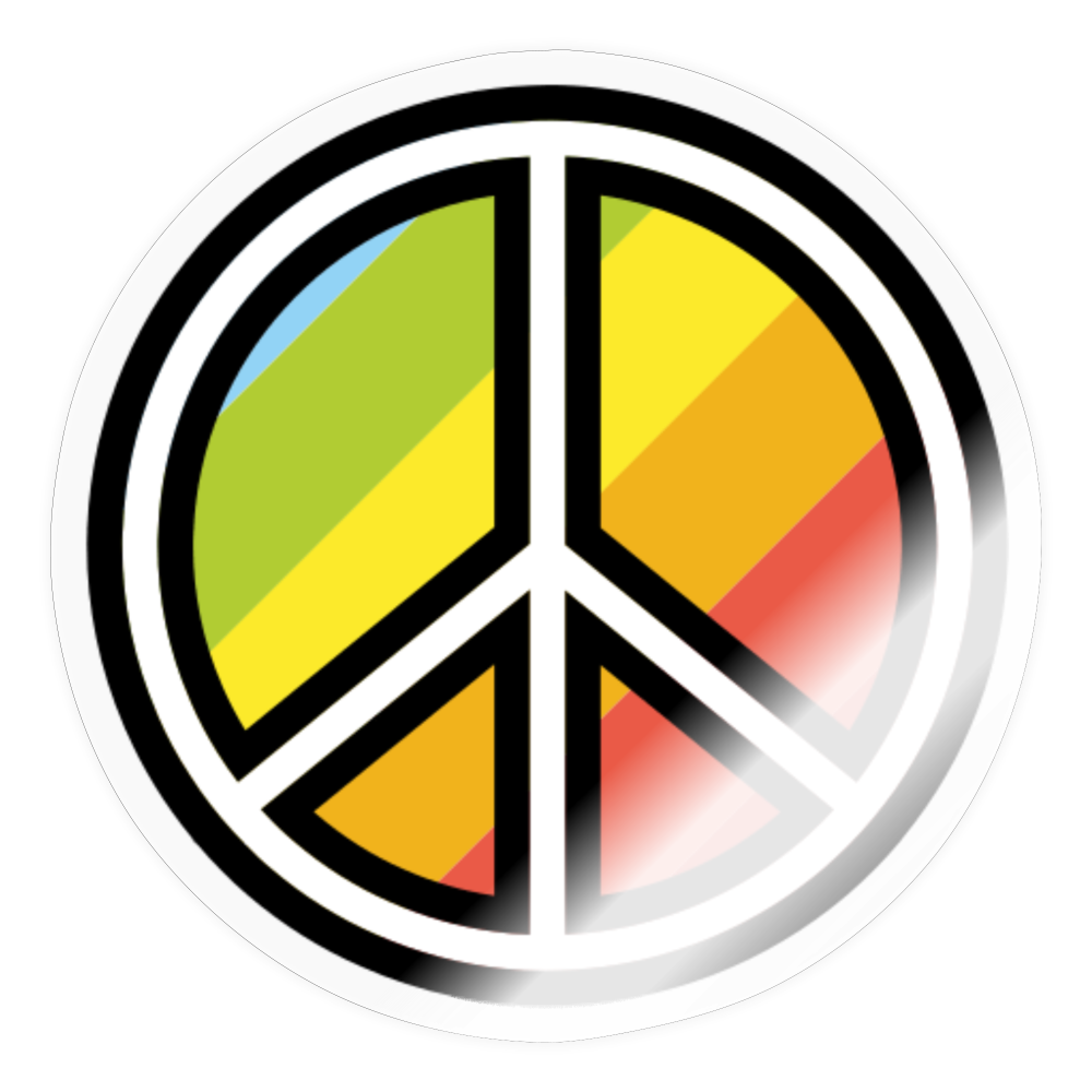 Peace Symbol Moji Sticker - Emoji.Express - transparent glossy