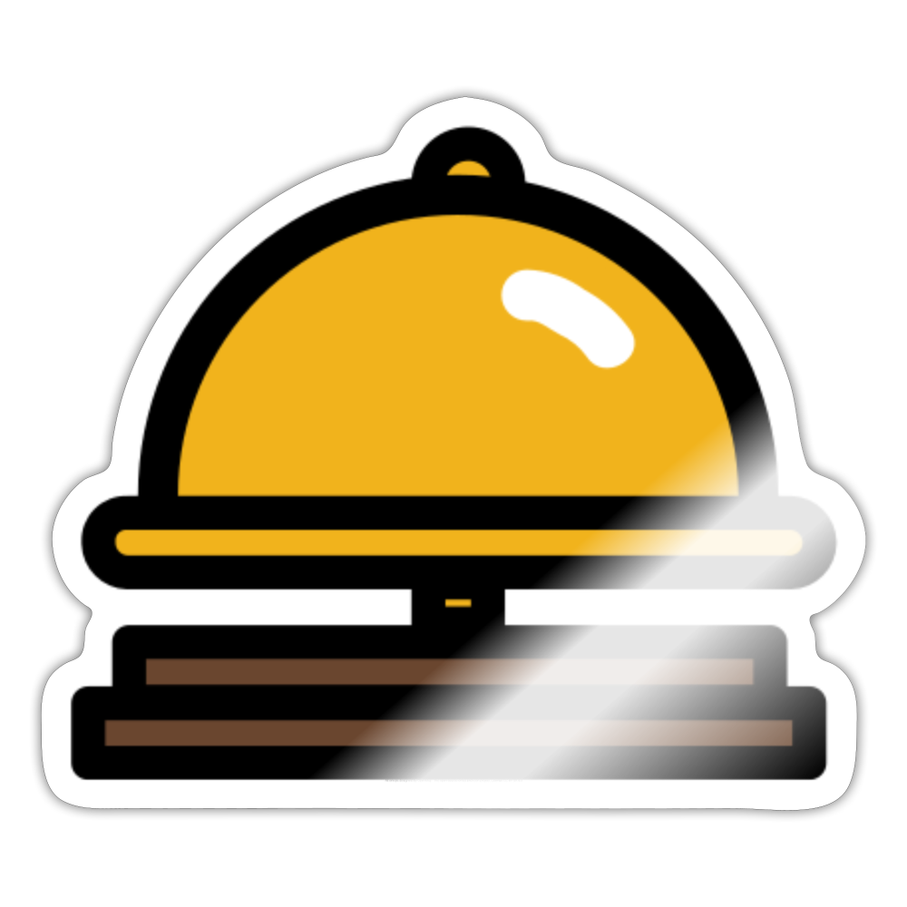 Bellhop Bell Moji Sticker - Emoji.Express - white glossy