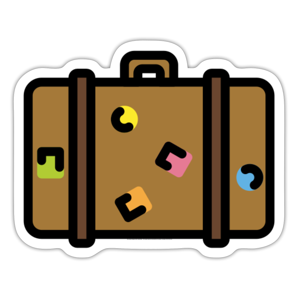 Luggage Moji Sticker - Emoji.Express - white matte