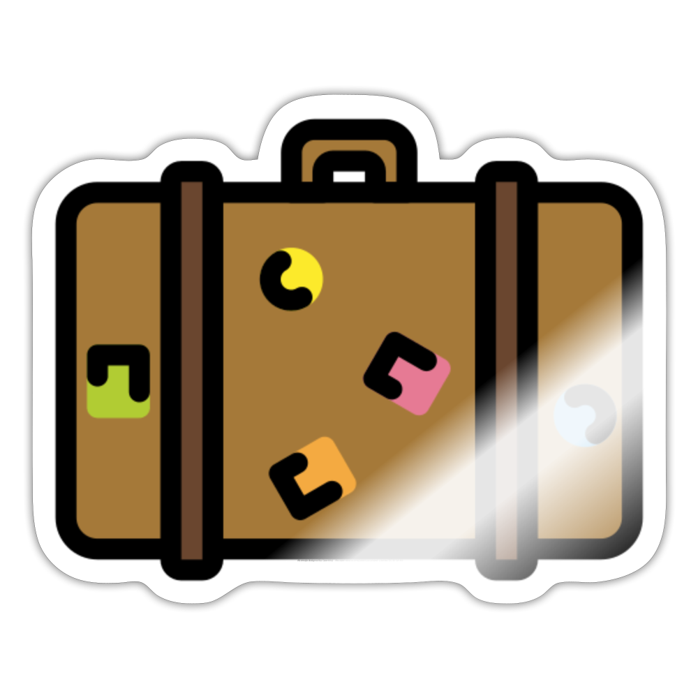 Luggage Moji Sticker - Emoji.Express - white glossy