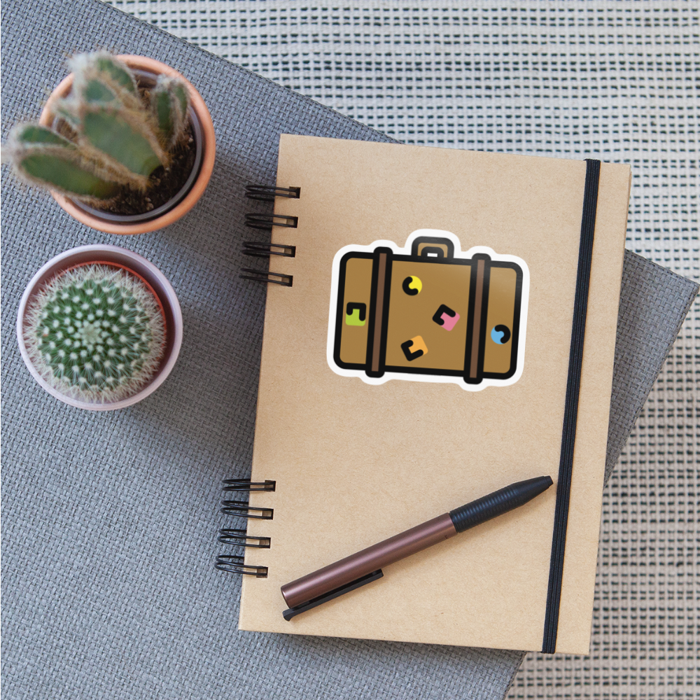 Luggage Moji Sticker - Emoji.Express - white glossy