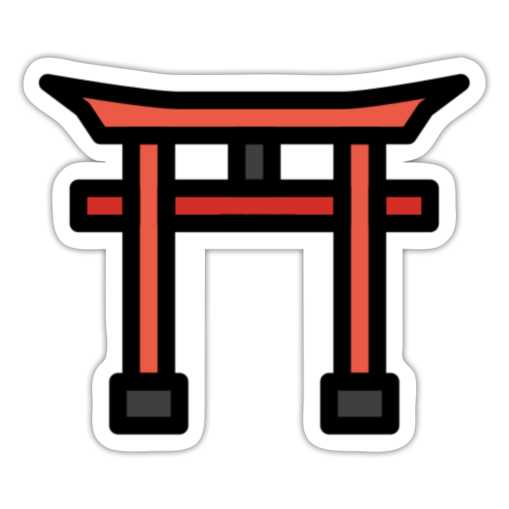 Shinto Shrine Moji Sticker - Emoji.Express - white matte