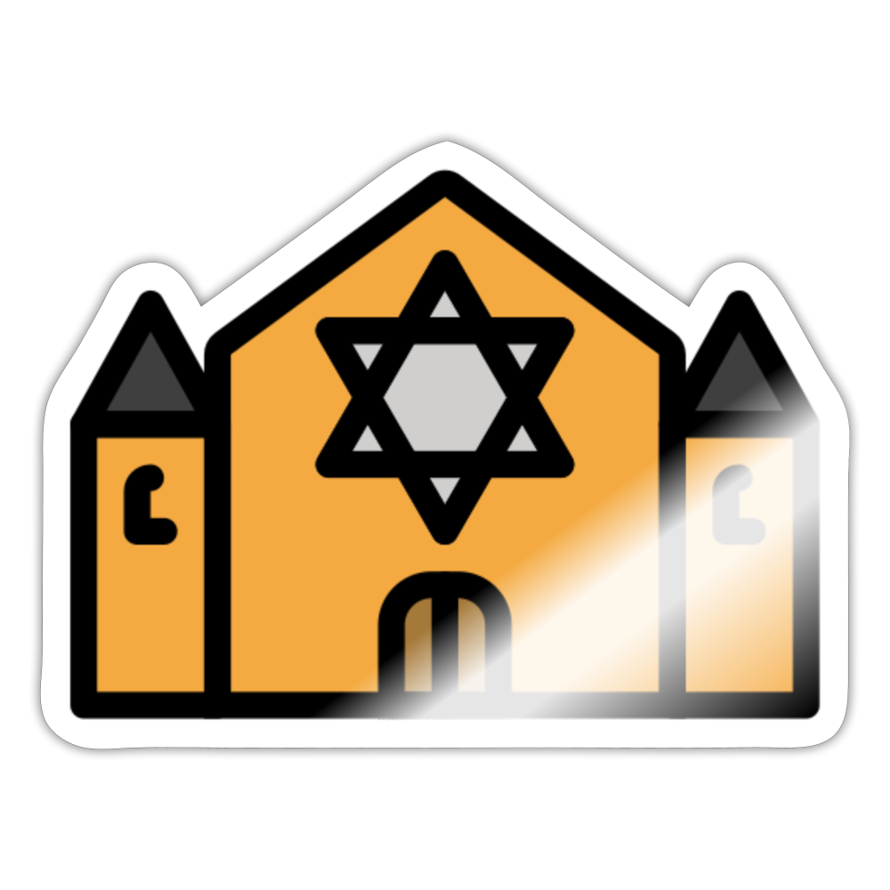 Synagogue Moji Sticker - Emoji.Express - white glossy