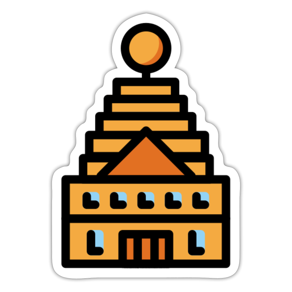 Hindu Temple Moji Sticker - Emoji.Express - white matte