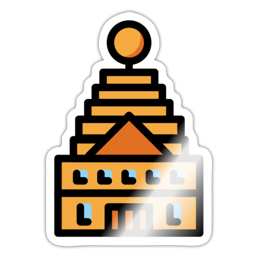 Hindu Temple Moji Sticker - Emoji.Express - white glossy