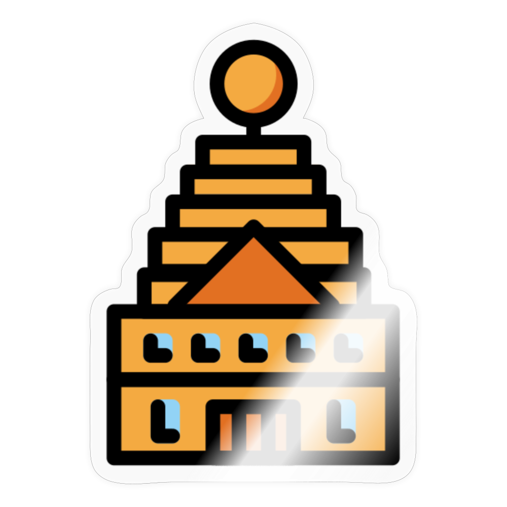 Hindu Temple Moji Sticker - Emoji.Express - transparent glossy