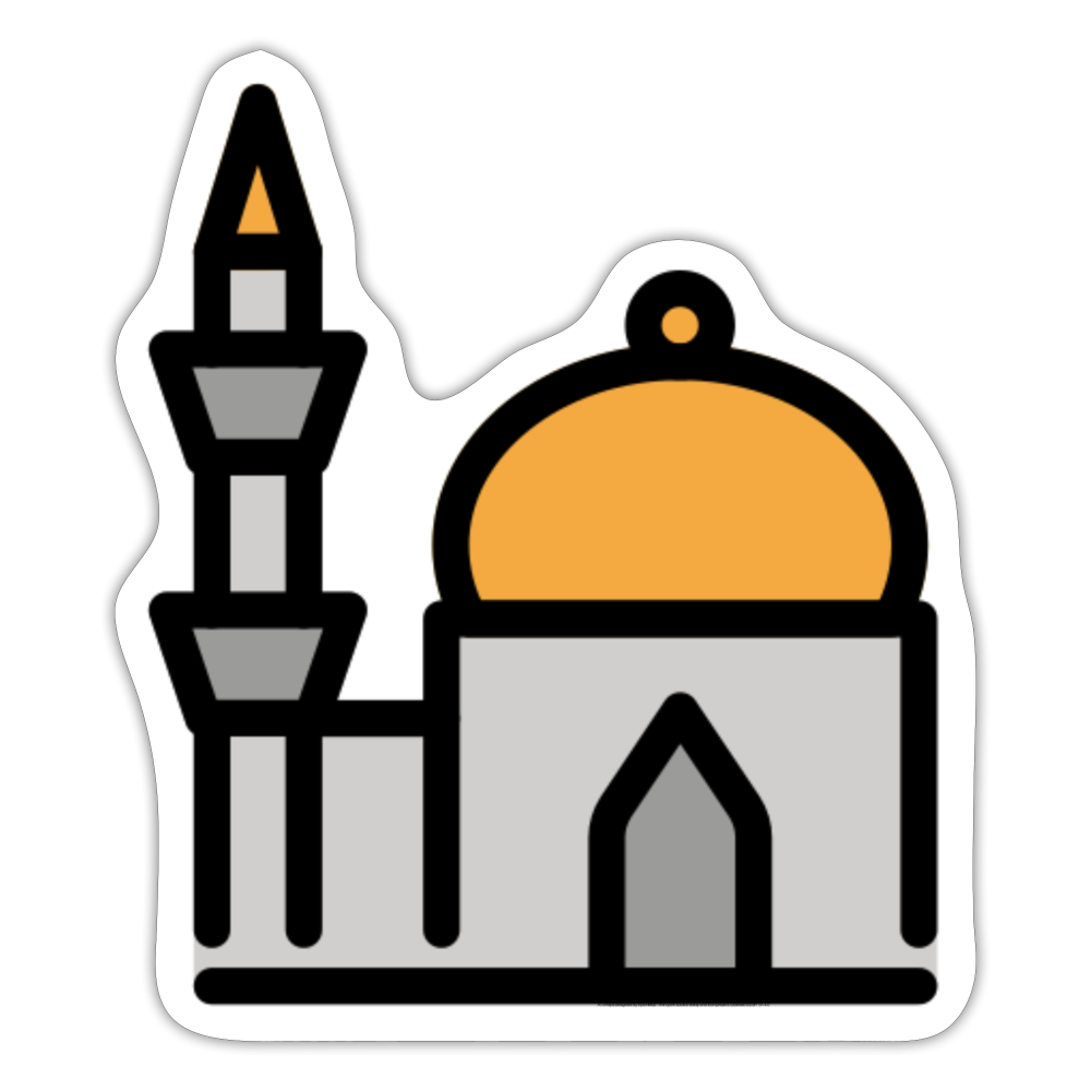Mosque Moji Sticker - Emoji.Express - white matte