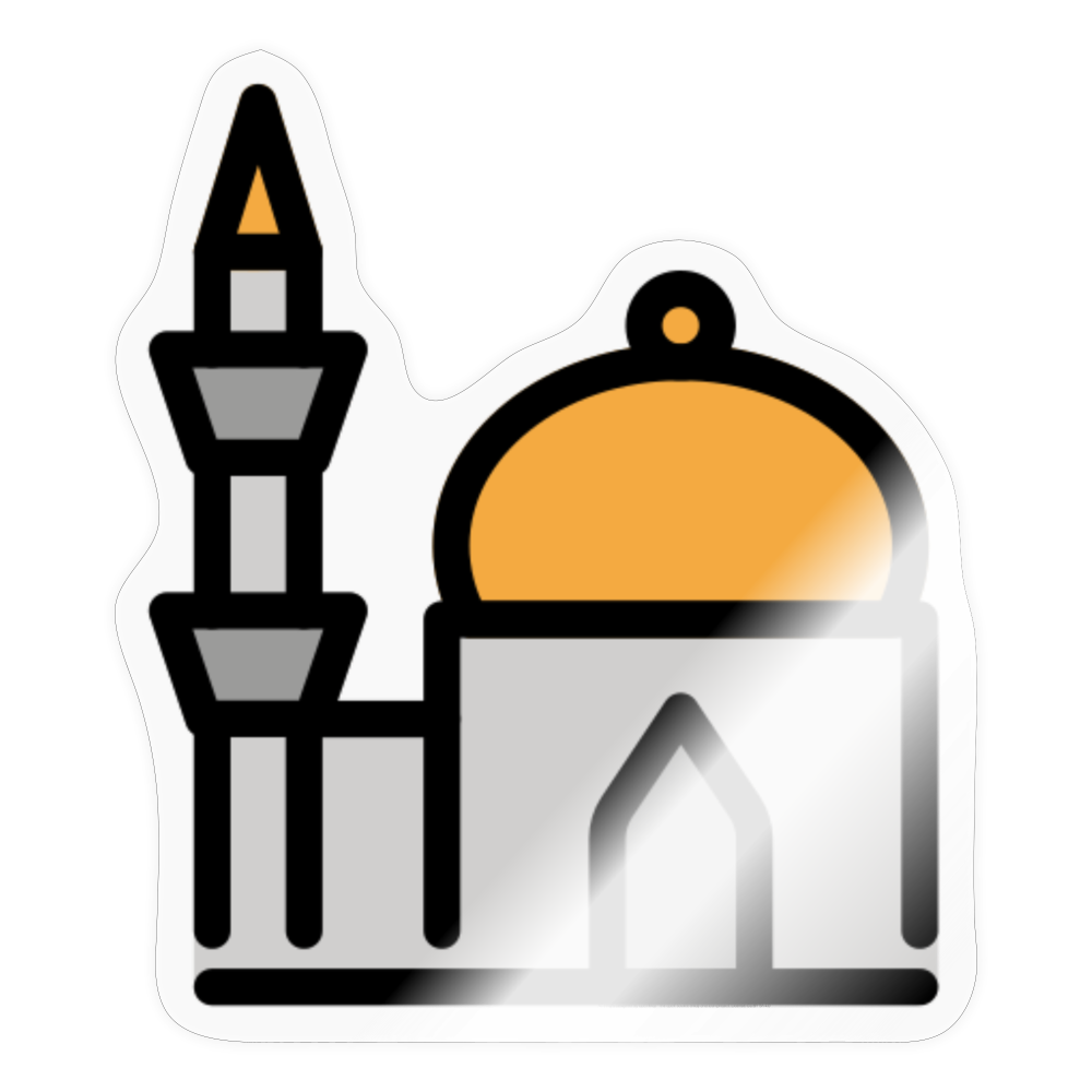 Mosque Moji Sticker - Emoji.Express - transparent glossy