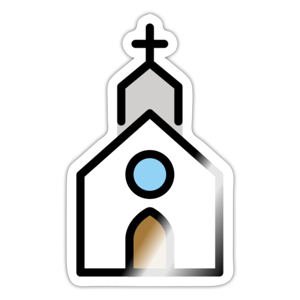 Church Moji Sticker - Emoji.Express - white glossy
