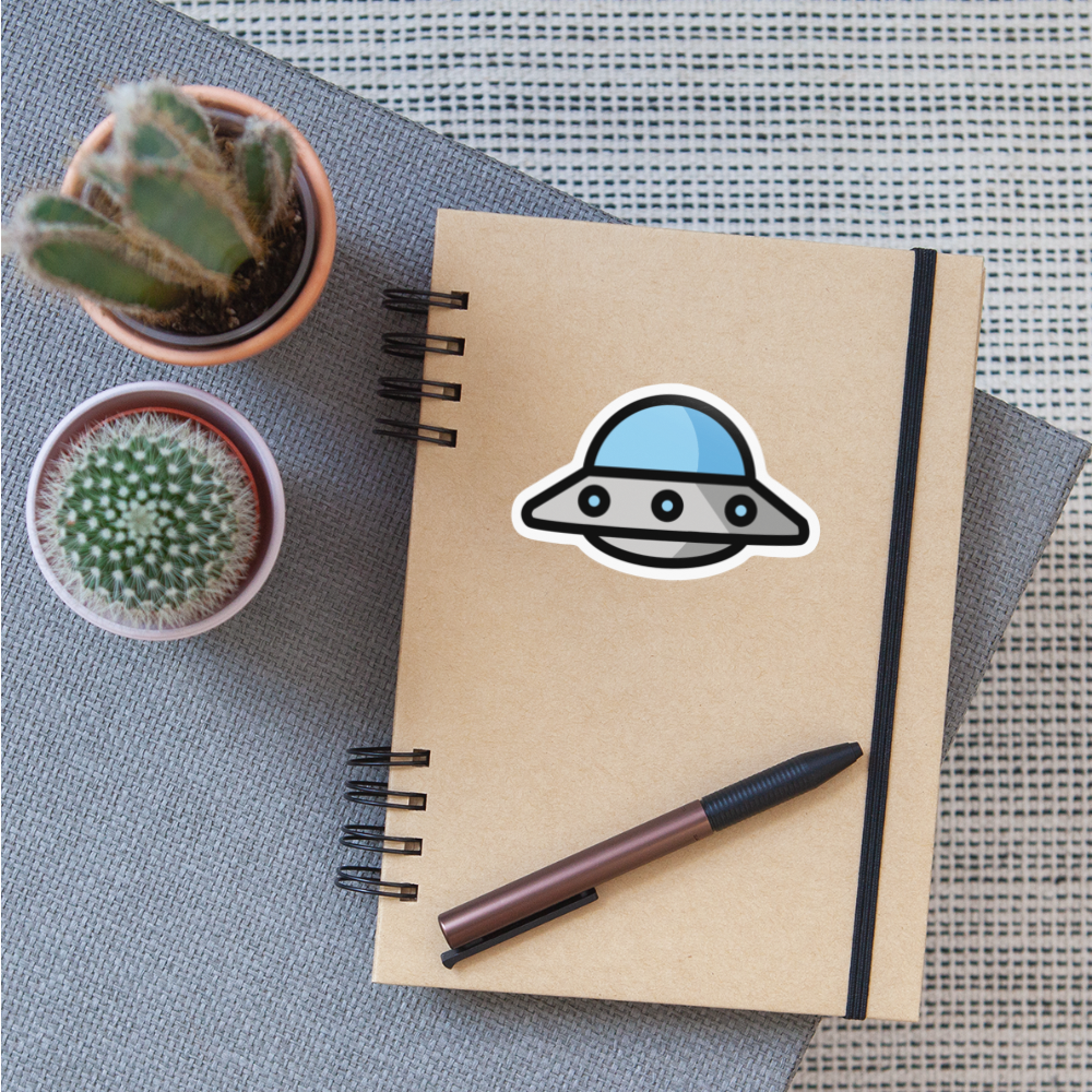 Flying Saucer Moji Sticker - Emoji.Express - white glossy