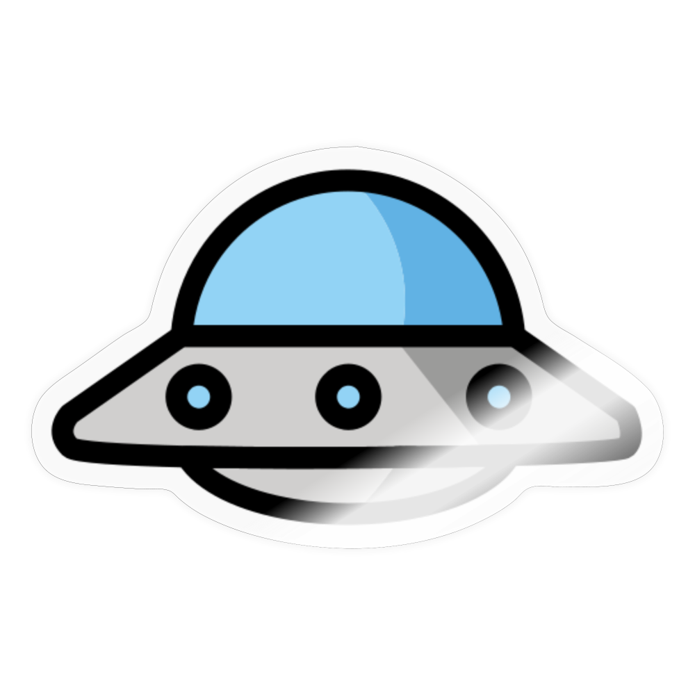Flying Saucer Moji Sticker - Emoji.Express - transparent glossy