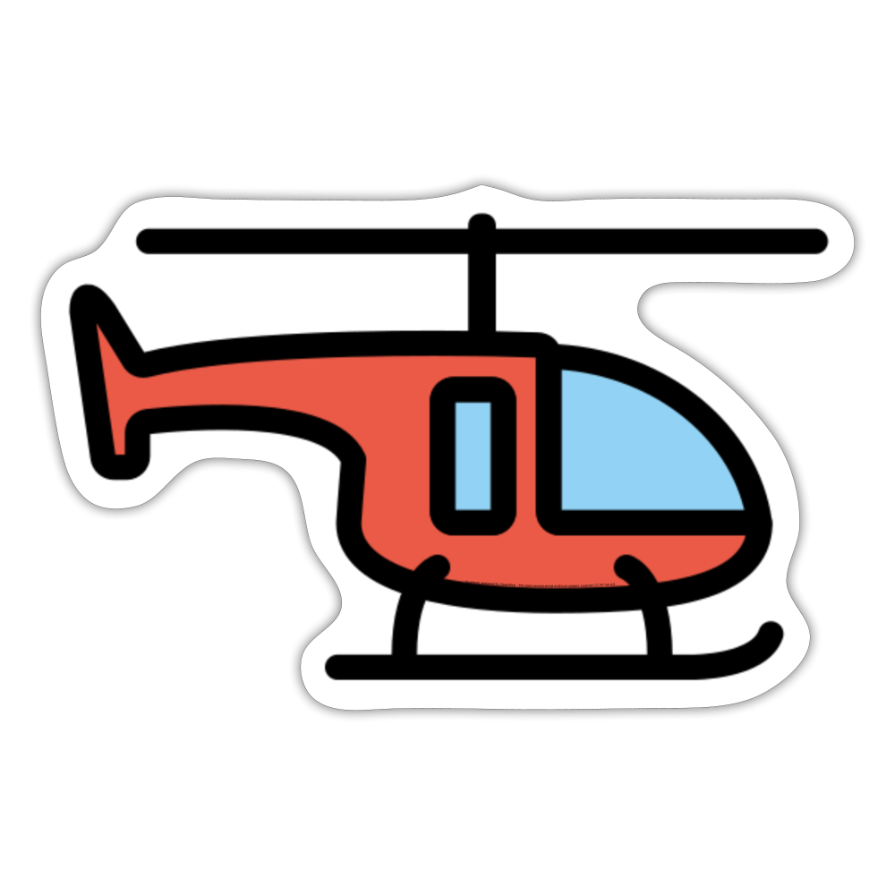 Helicopter Moji Sticker - Emoji.Express - white matte