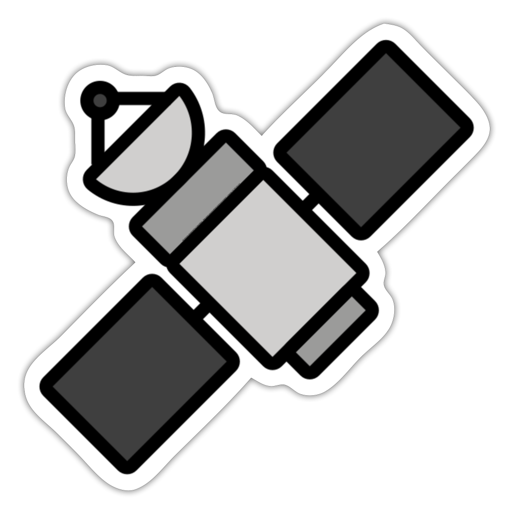 Satellite Moji Sticker - Emoji.Express - white matte