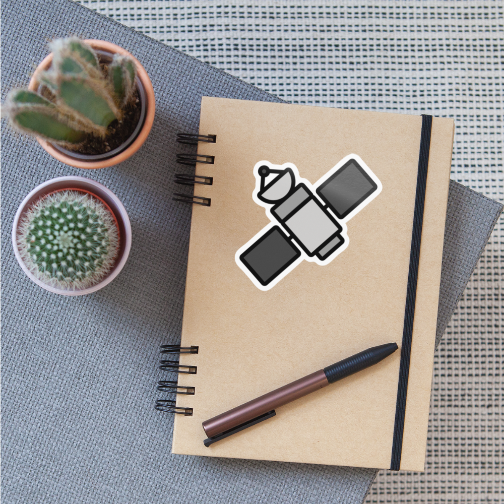 Satellite Moji Sticker - Emoji.Express - white glossy