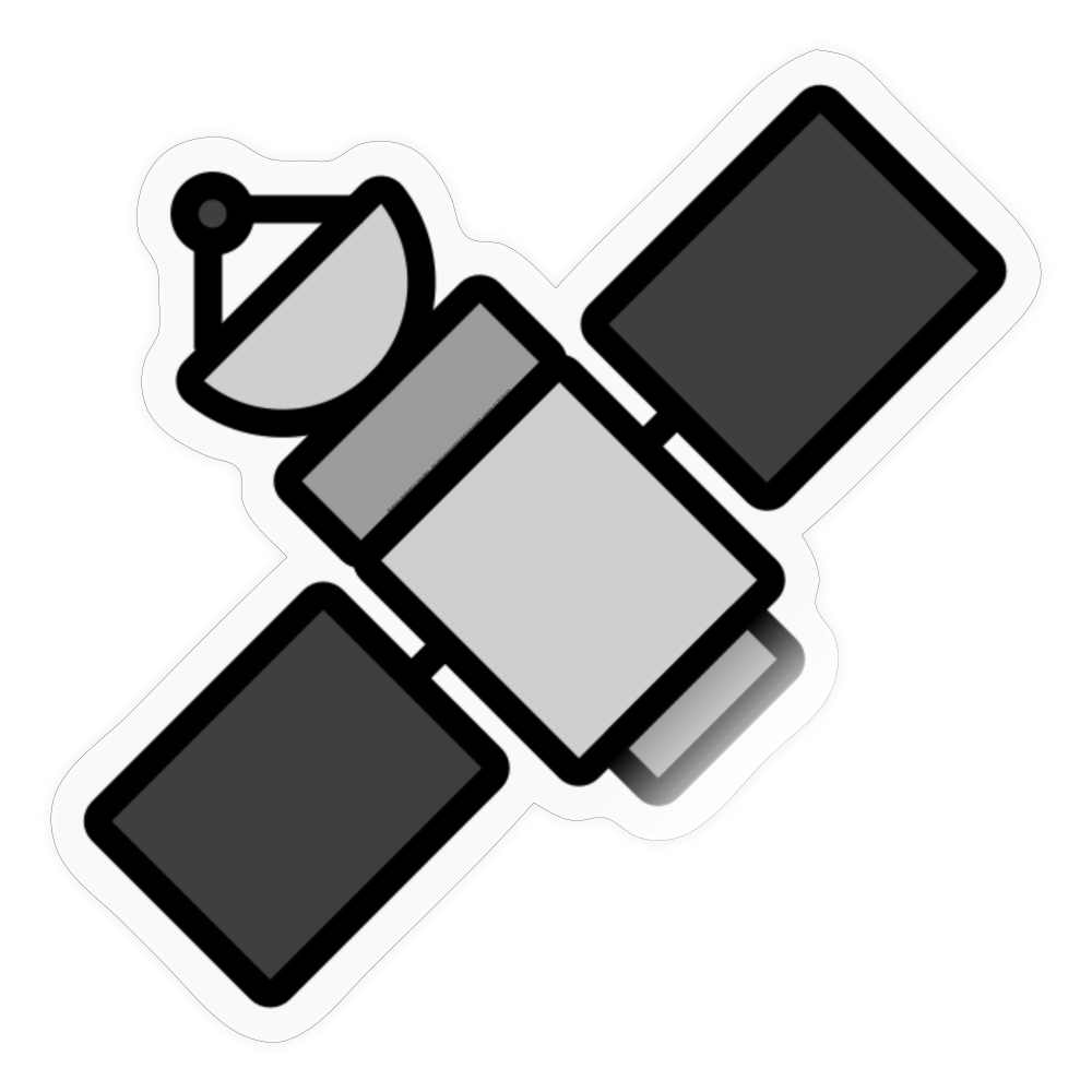 Satellite Moji Sticker - Emoji.Express - transparent glossy