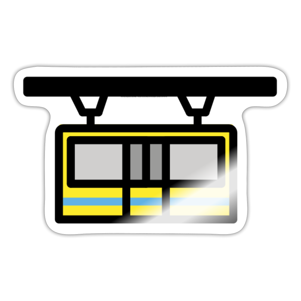 Suspension Railway Moji Sticker - Emoji.Express - white glossy