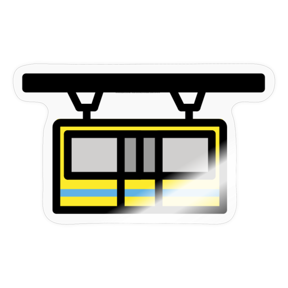 Suspension Railway Moji Sticker - Emoji.Express - transparent glossy