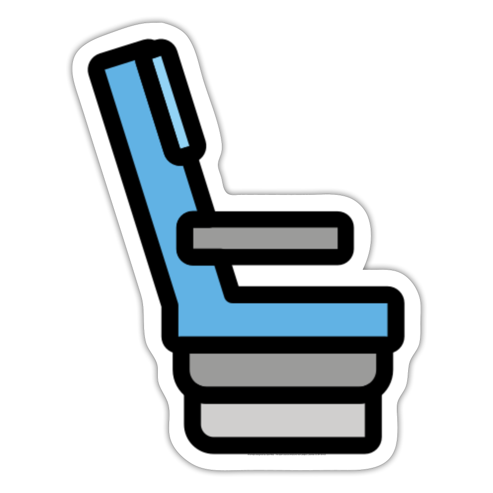 Seat Moji Sticker - Emoji.Express - white matte