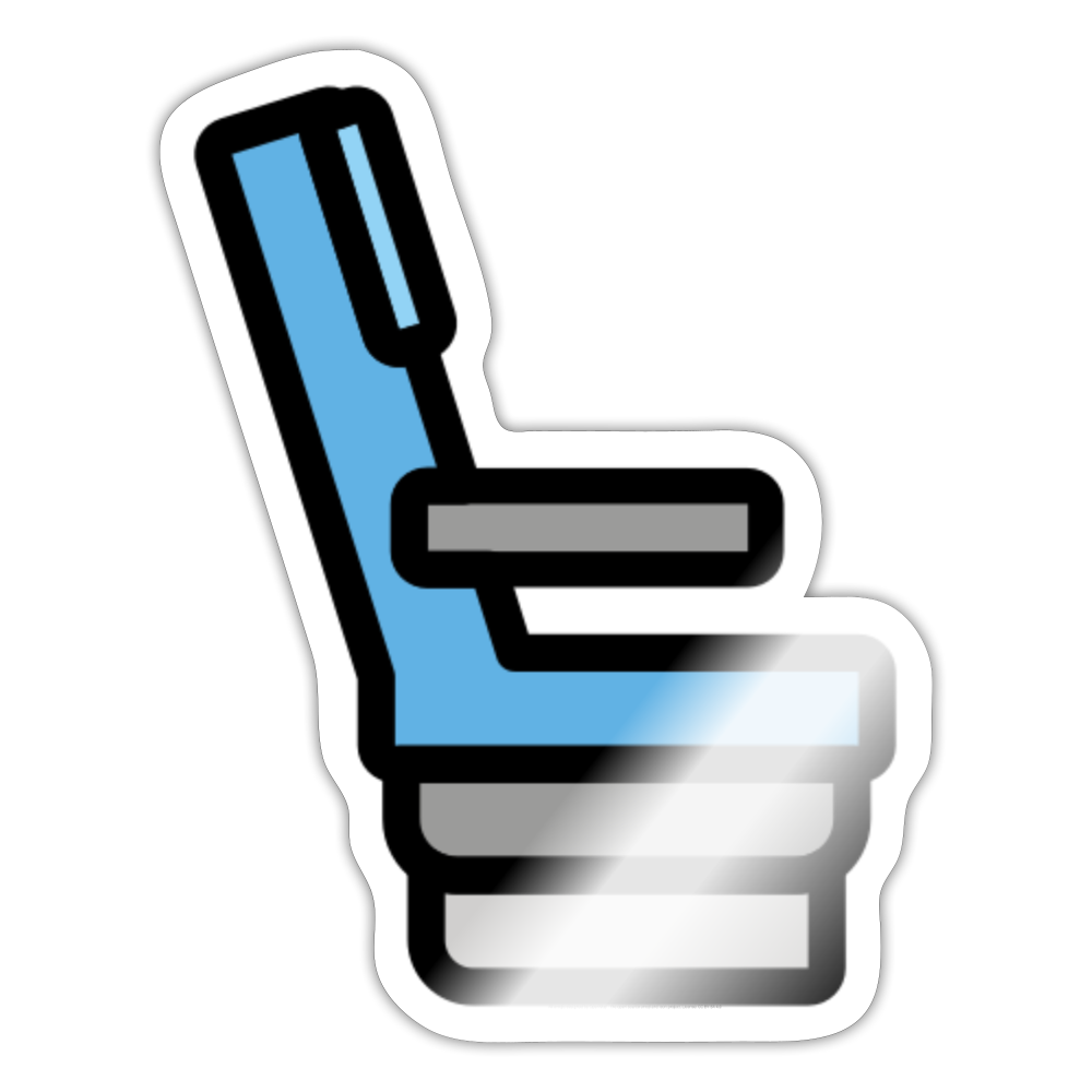 Seat Moji Sticker - Emoji.Express - white glossy