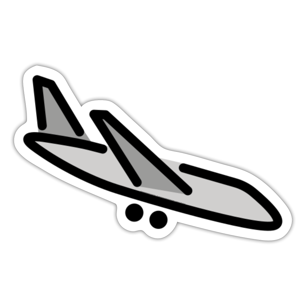 Airplane Arrival Moji Sticker - Emoji.Express - white matte