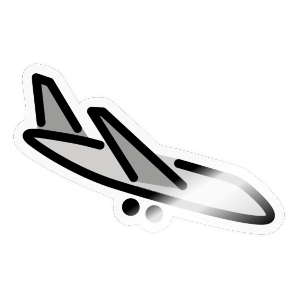 Airplane Arrival Moji Sticker - Emoji.Express - transparent glossy