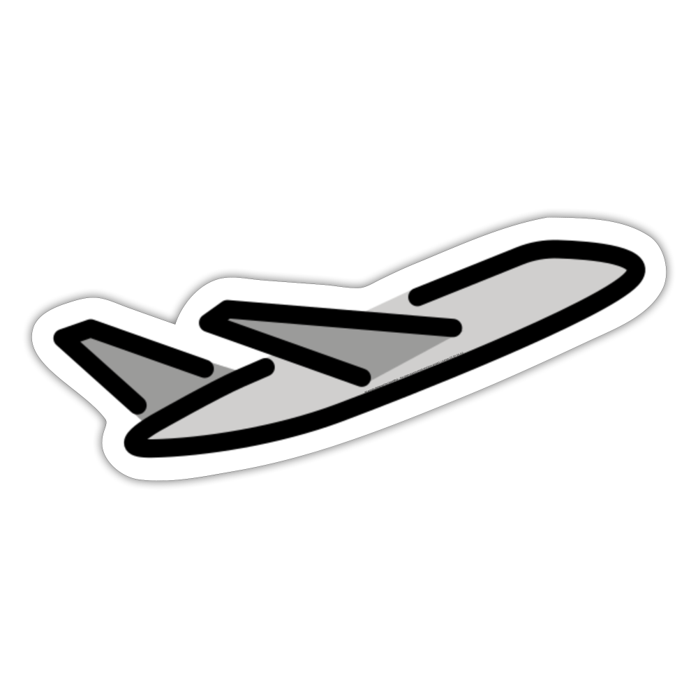 Airplane Departure Moji Sticker - Emoji.Express - white glossy