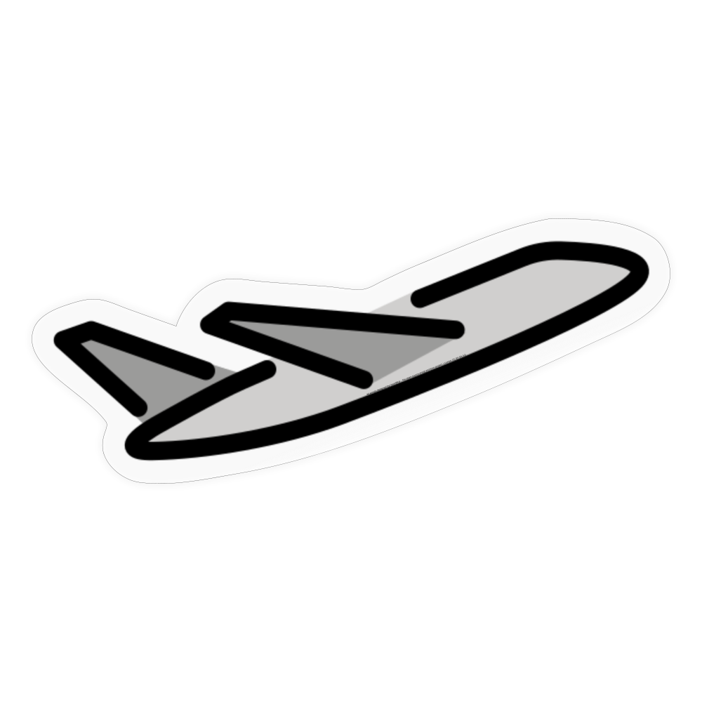 Airplane Departure Moji Sticker - Emoji.Express - transparent glossy