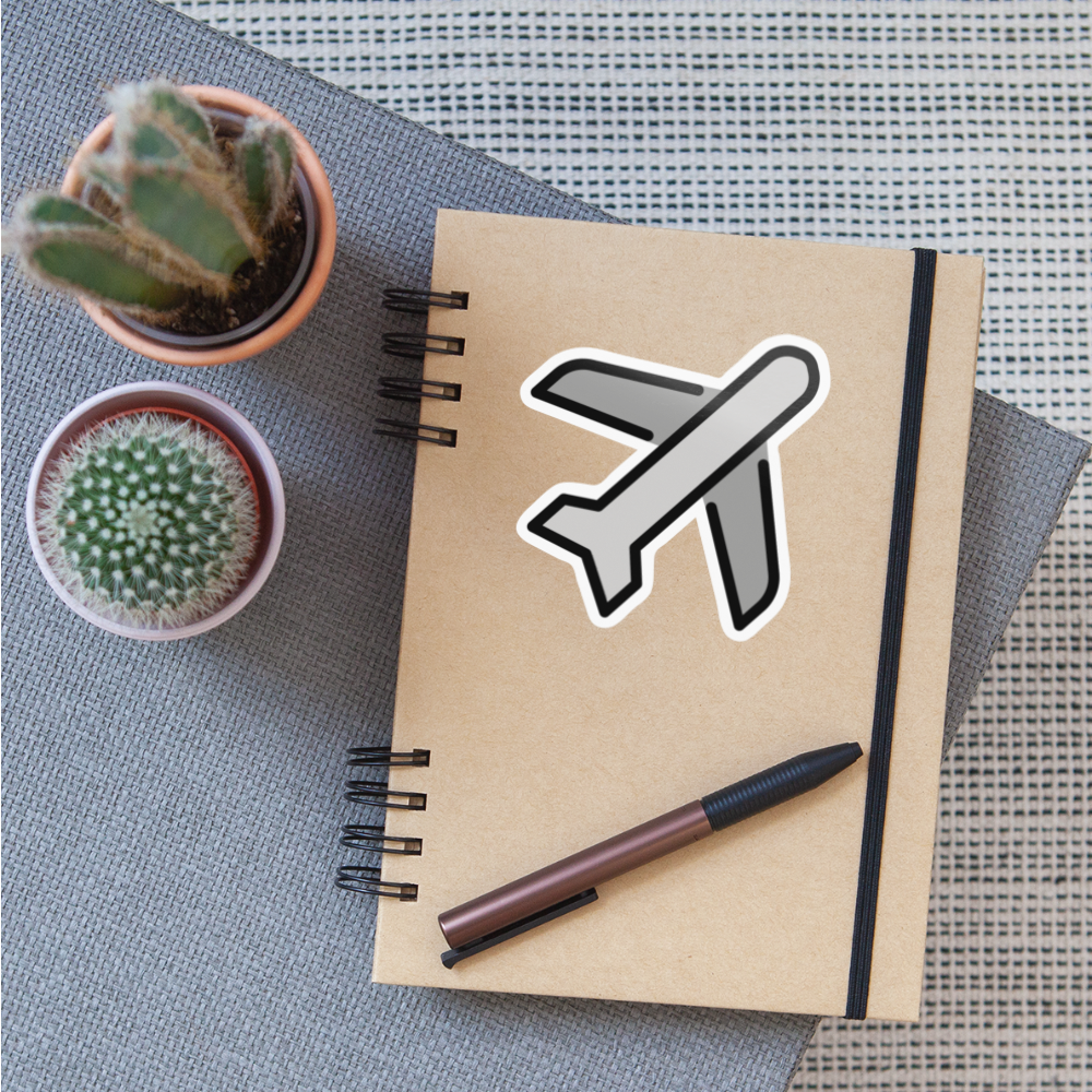 Airplane Moji Sticker - Emoji.Express - white glossy