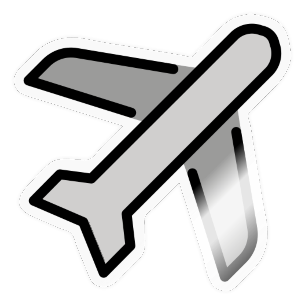 Airplane Moji Sticker - Emoji.Express - transparent glossy