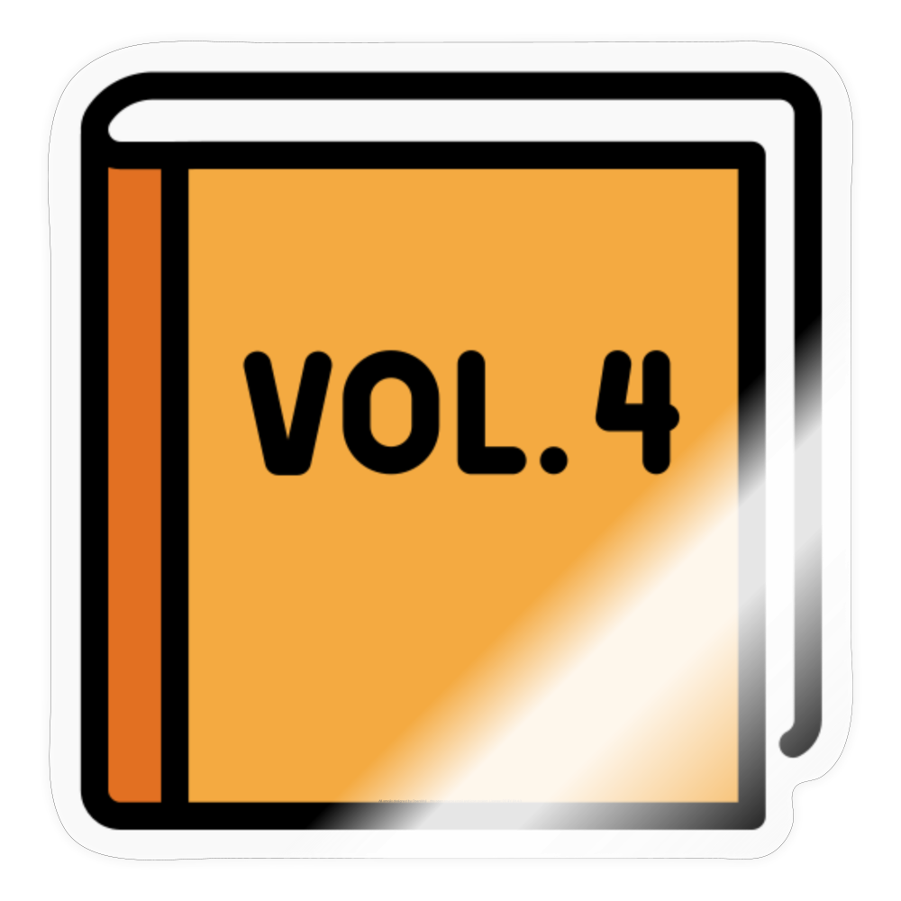 Orange Book Moji Sticker - Emoji.Express - transparent glossy