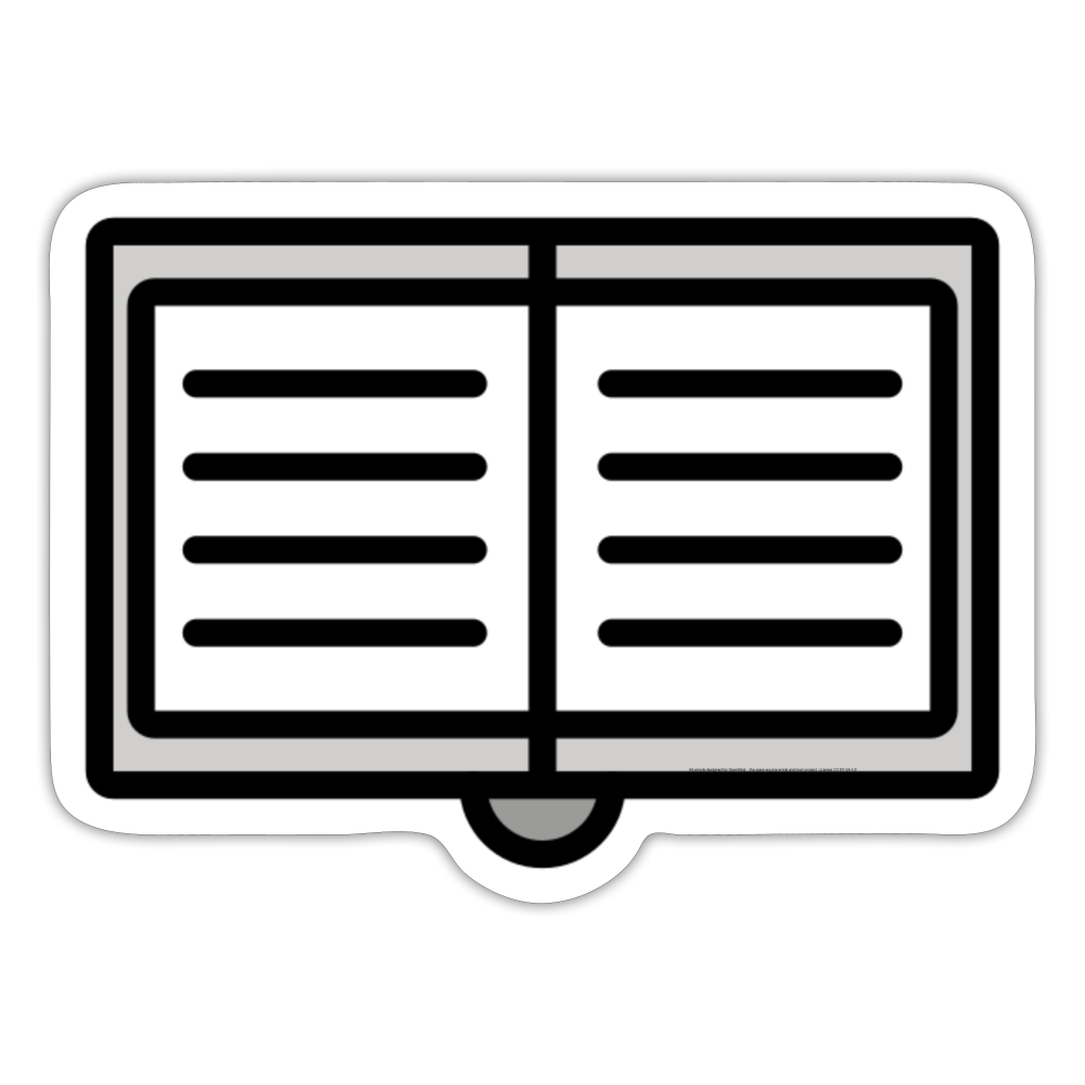 Open Book Moji Sticker - Emoji.Express - white matte