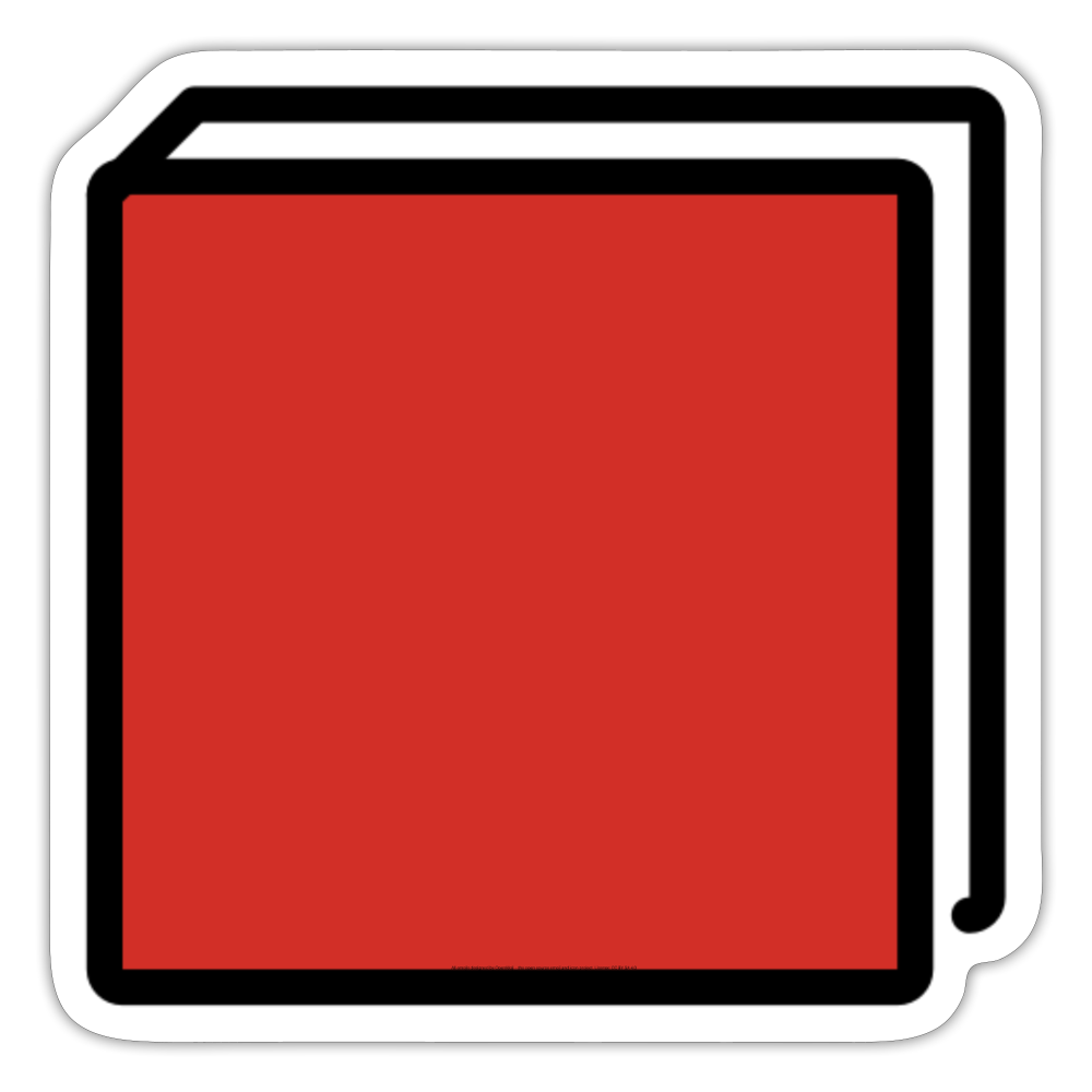 Closed Book Moji Sticker - Emoji.Express - white matte
