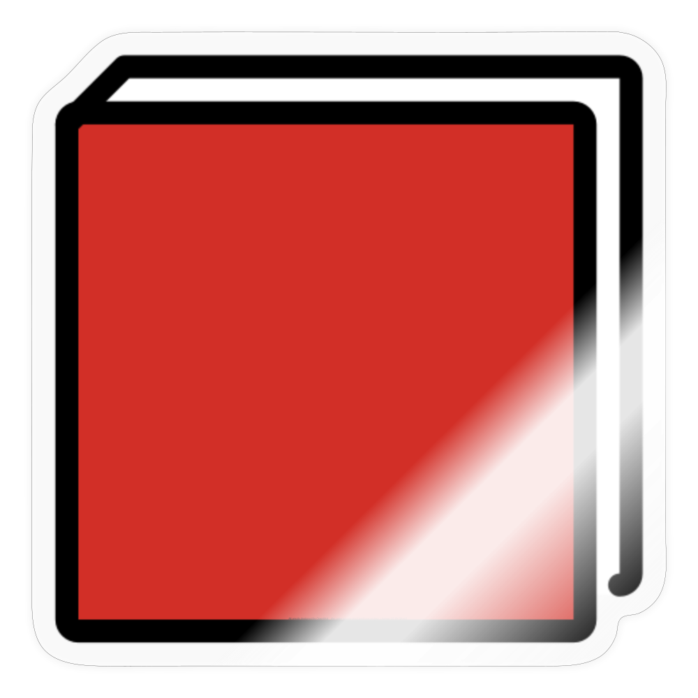 Closed Book Moji Sticker - Emoji.Express - transparent glossy