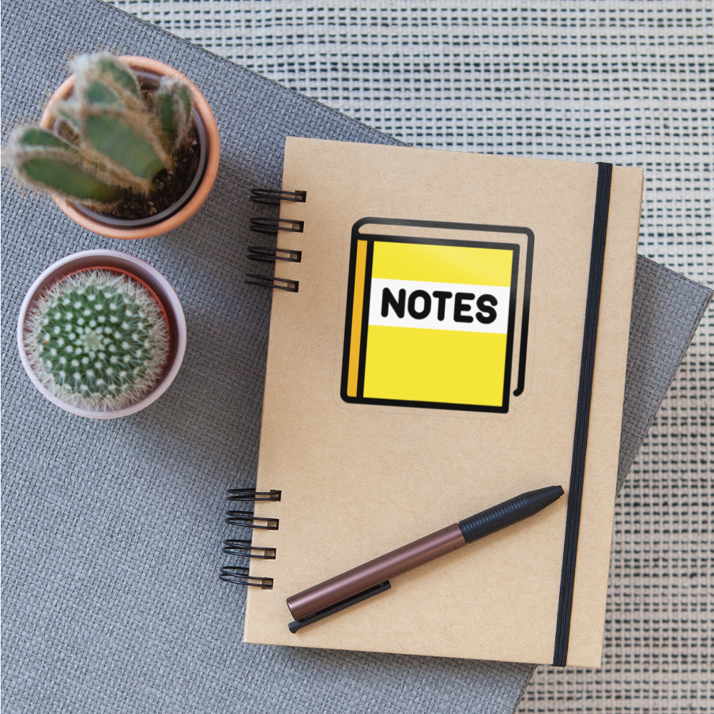Notebook with Decorative Cover Moji Sticker - Emoji.Express - transparent glossy