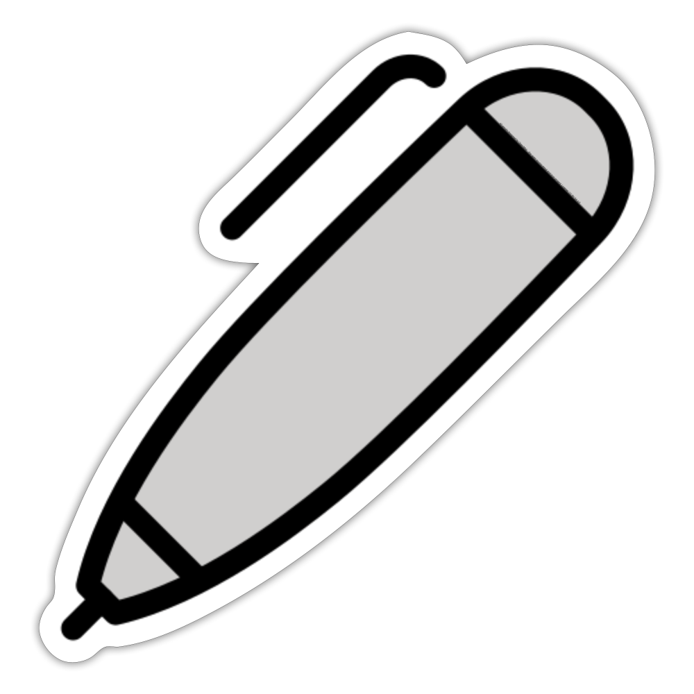 Pen Moji Sticker - Emoji.Express - white glossy