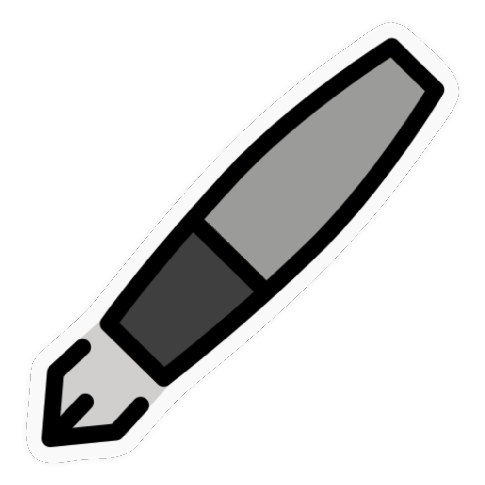 Fountain Pen Moji Sticker - Emoji.Express - transparent glossy