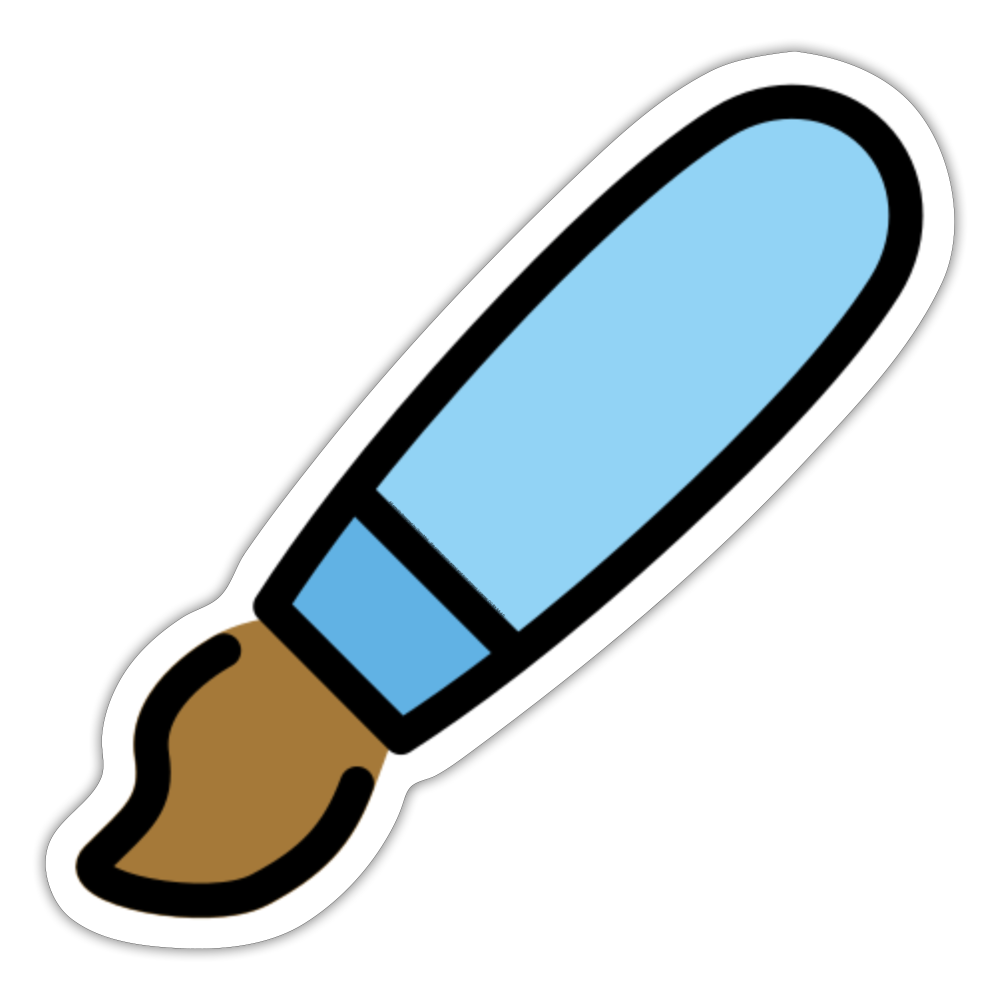 Paintbrush Moji Sticker - Emoji.Express - white glossy